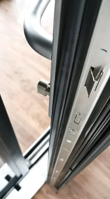 Aluminium bifold door lock