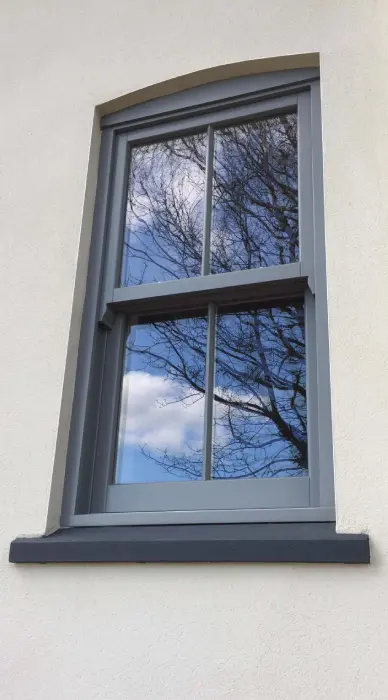 Spiral balance timber sash window